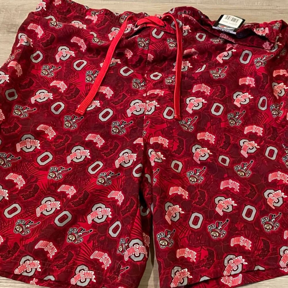NWT 2xl Men's Ohio State Buckeye's Swim Trunks P2 by Pro Player